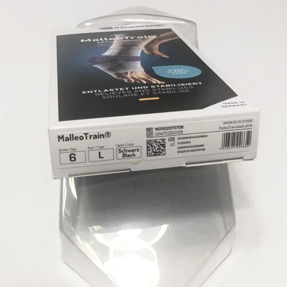 Bauerfeind Malleotrain Left Brace Ankle Support Size 6 Black NEE Bandage Support - Picture 4 of 4